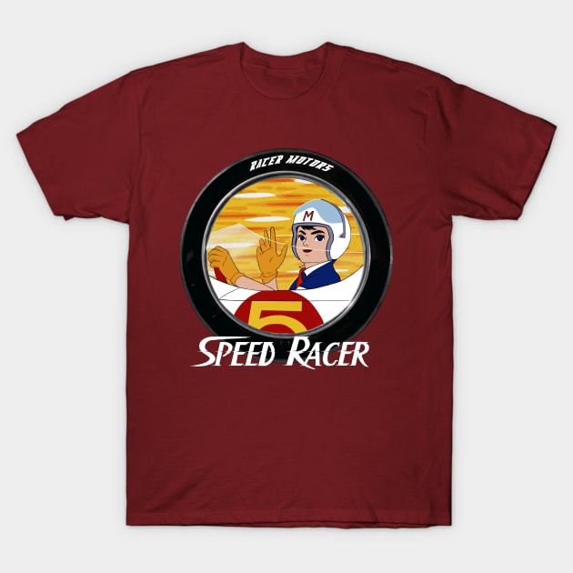 Speed Wave - White Font T-Shirt by DistractedGeek